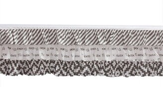 Love Gray/white 3 Layer Crib Skirt