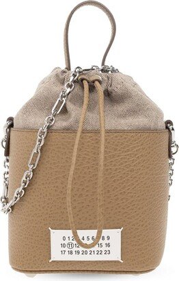 5AC Number Patch Drawstring Bucket Bag-AB