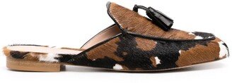 Giorgina pony-hair mules