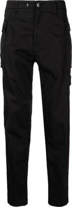 Compass-patch tapered trousers