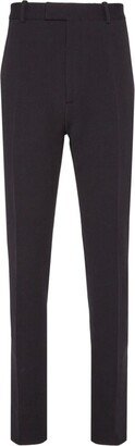 Tapered-Leg Gabardine Tailored Trousers