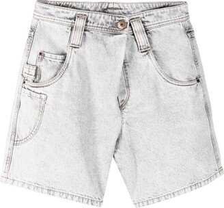 Multiple-Pocket Denim Shorts