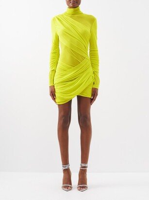 Ula Wrap-front Jersey Mini Dress