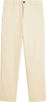 Cropped Straight-Leg Trousers-AJ