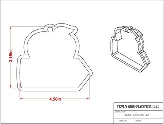 Apple Pencil Cookie Cutter, Teacher Appreciation, Plaque Pencil, Cutter