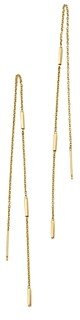 14K Yellow Gold Bar & Chain Threader Earrings