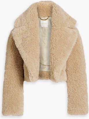 Helena cropped faux shearling jacket