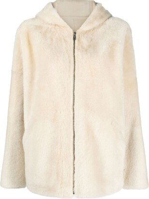 Shearling Hooded Jacket-AA