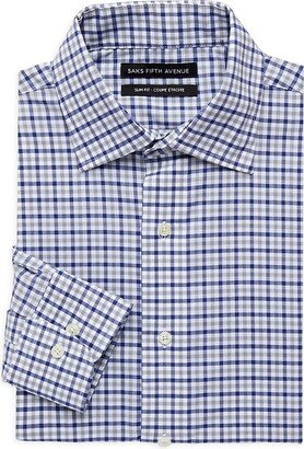 Saks Fifth Avenue Made in Italy Saks Fifth Avenue Men's Slim Fit Checked Dress Shirt