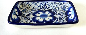 Blue Hand Painted Talavera Serving Dish