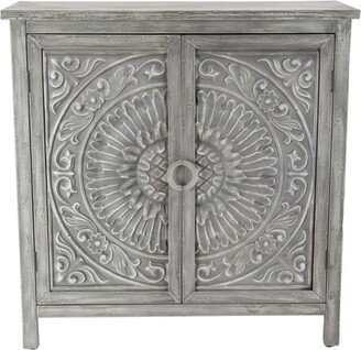 Farmhouse Wood Cabinet Gray - Olivia & May