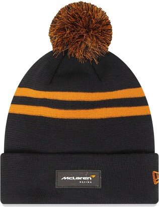 Men's Black McLaren F1 Team Polyana Cuffed Knit Hat with Pom