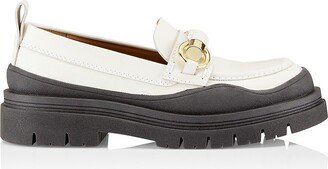 Lylia Leather Lug-Sole Loafers