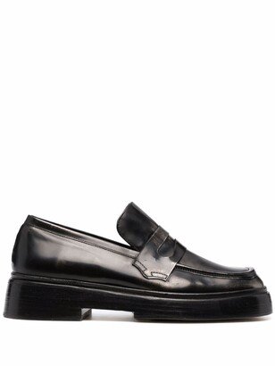 Square Toe Penny Loafers