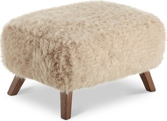 Eternity Modern Yeti Sheepskin Ottoman Long