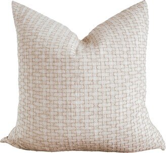 Pillow Cover // Textured Stripe Textile, Cozy Neutral