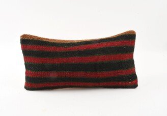 Turkish Kilim Pillow, Vintage Decorative Throw Ethnic Turkey Sofa Aztec Lumbar Pillow