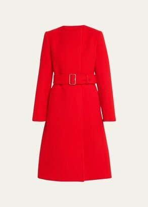 Merino Wool Belted Overcoat