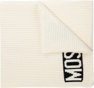 Logo Intarsia-Knit Scarf-AB