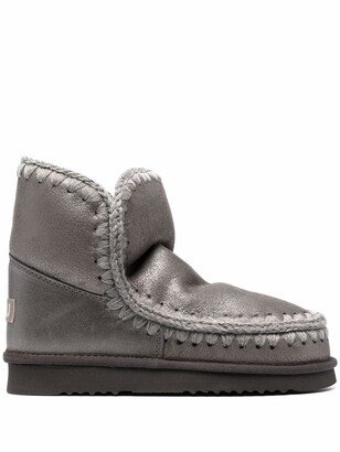 Metallic-Effect Sheepskin Boots