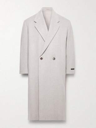 Eternal Oversized Double-Breasted Melton Wool Coat