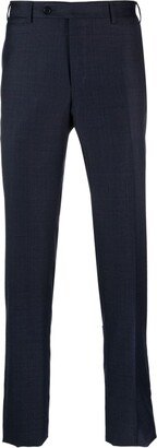 Pressed-Crease Wool Straight-Leg Trousers