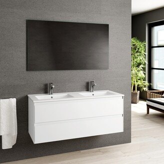 Bloom 48 Matt White Bathroom Vanity - N/A