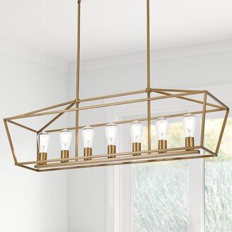 VINLUZ Kitchen Island Lantern Pendant Linear Chandelier