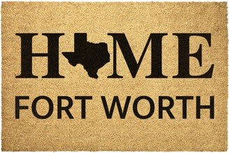 Fort Worth Doormat Outdoor Rug Texas Tx Coir City Door Mat Front Porch Decor Housewarming Home Christmas Summer Gift