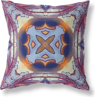 Amrita Sen Designs Pastel Floral Squares Indoor Outdoor Pillow-AB