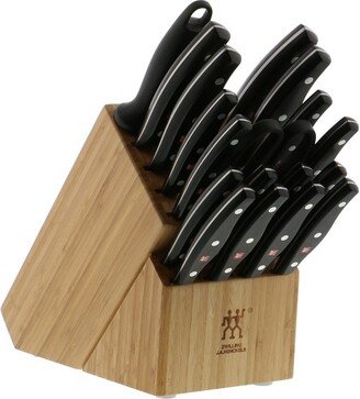 Twin Signature 19-Piece German Knife Set with Block, Made in Company-Owned German Factory with Special Formula Steel perfected for almost 300