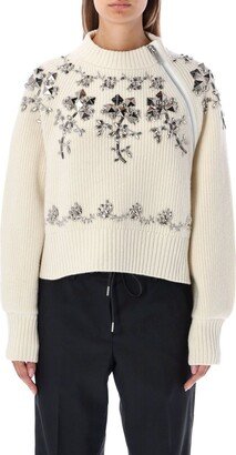 Embellished Crewneck Knitted Jumper