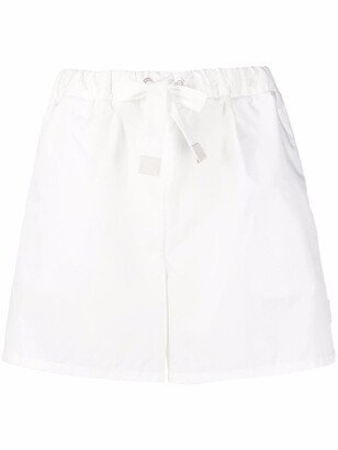 High-Waist Drawstring Shorts-AB