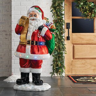 Nice List Santa LED and Fiber-Optic Yard Ornament