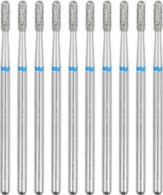 Unique Bargains Emery Nail Drill Bit Set for Acrylic Nails 3/32 Inch Nail Art Tools 44.3mm Length Blue 10 Pcs