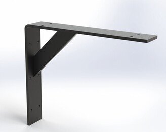 Shelf Bracket Style 3 - Hd L With Gusset- Comes Powdercoated Floating Bracket, Metal Wall Hangar