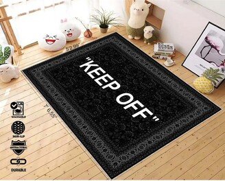 Keep Off Rug, Keepoff Pattern, Popular Home Decor Area Modern Custom Themed Floor Rug