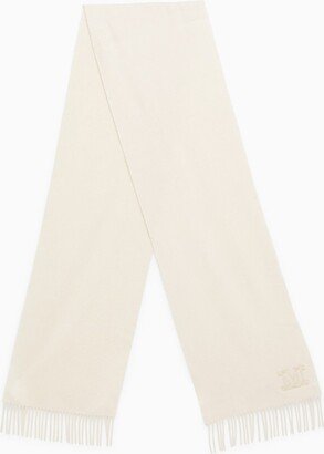 White cashmere scarf