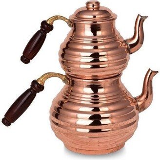 Turkish Copper Teapot, Kettle, Sliced Design Tea Herbal Teapot