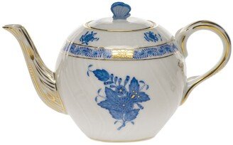 Chinese Bouquet Blue Teapot with Butterfly