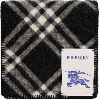 Logo Patch Check Pattern Scarf