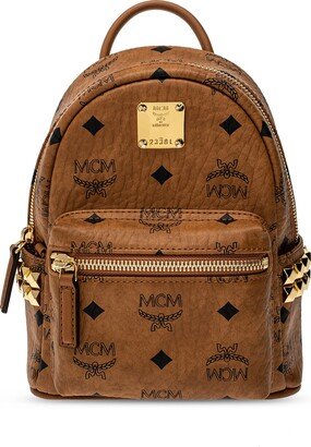 Patterned Backpack - Brown