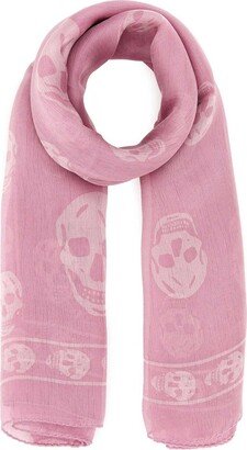 Skull Printed Finished Edges Scarf-AB