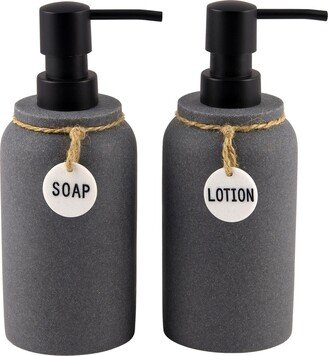 Allure Home Creatiom Eton Lotion Pump 2 Piece Set - Grey - Lotion Pump