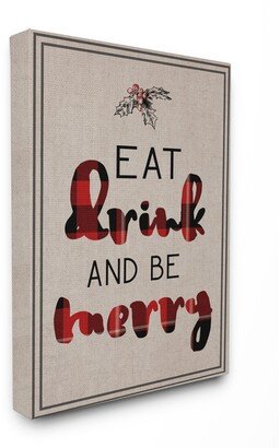 Eat Drink and Be Merry Typography Canvas Wall Art, 24 x 30