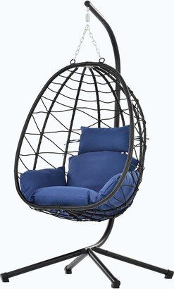 Indoor Outdoor Swing Chair with Stand for Bedroom Living Room Balcony