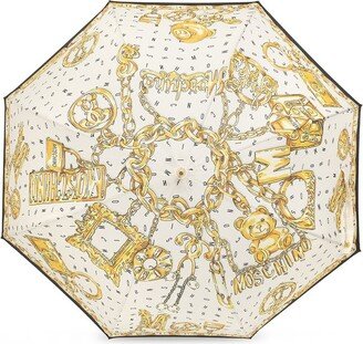 Baroque Pattern-Printed Folded Umbrella