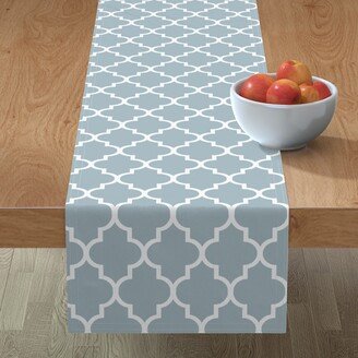 Table Runners: Quatrefoil Table Runner, 72X16, Blue