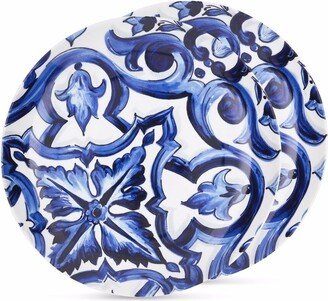 Blu Mediterraneo-print porcelain soup plates (set of 2)