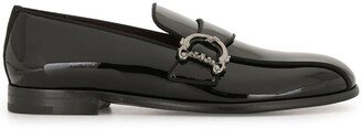 baroque logo loafers